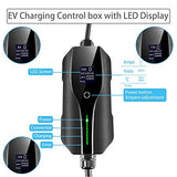 Vogvigo EV charger type 2 with controllable digital screen(UK Plug 3 pin) , Electric Vehicle Portable Charger Type 2 (IEC 62196-2 type 2 female), 8/10/13 A, 7.5 m