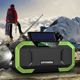 New Solar Hand Crank AM/FM/NOAA Radio SOS With Power Bank LED USB And Bluetooth Speaker