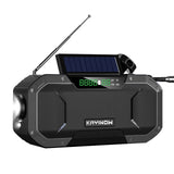 New Solar Hand Crank AM/FM/NOAA Radio SOS With Power Bank LED USB And Bluetooth Speaker