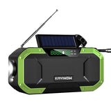 New Solar Hand Crank AM/FM/NOAA Radio SOS With Power Bank LED USB And Bluetooth Speaker