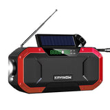 New Solar Hand Crank AM/FM/NOAA Radio SOS With Power Bank LED USB And Bluetooth Speaker
