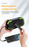 New Solar Hand Crank AM/FM/NOAA Radio SOS With Power Bank LED USB And Bluetooth Speaker