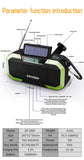 New Solar Hand Crank AM/FM/NOAA Radio SOS With Power Bank LED USB And Bluetooth Speaker