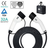MAX GREEN EV/Electric Car Charging Cable,Type 2 to Type 2, 16Amp/32 Amp, 16.4ft