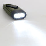 Portable LED Flashlight With Hand Crank Dynamo Great For Outdoor Camping