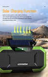 New Solar Hand Crank AM/FM/NOAA Radio SOS With Power Bank LED USB And Bluetooth Speaker