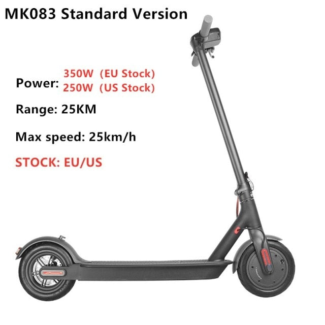 EU Stock 350W Power Electric Scooter 7.8Ah 25KM Range Foldable